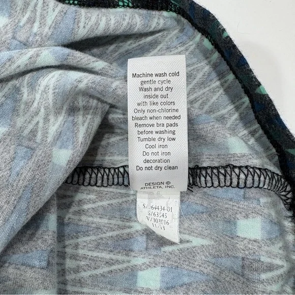 Athleta Women Maxi Dress S Blue Tie Dye Stretch Halter Athleisure Vacation - Picture 5 of 9